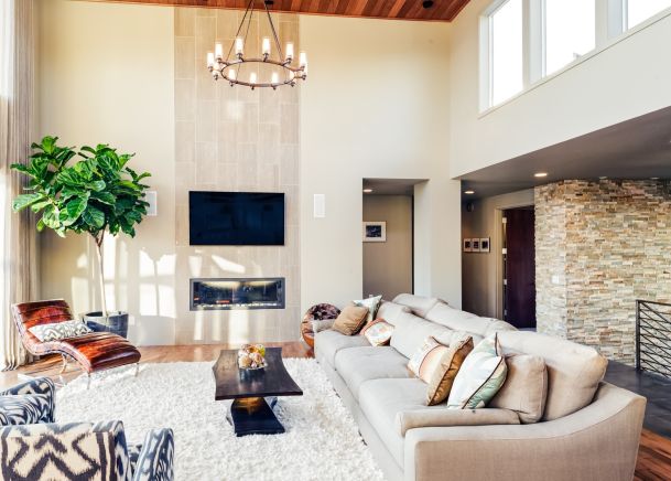 Living room with TV