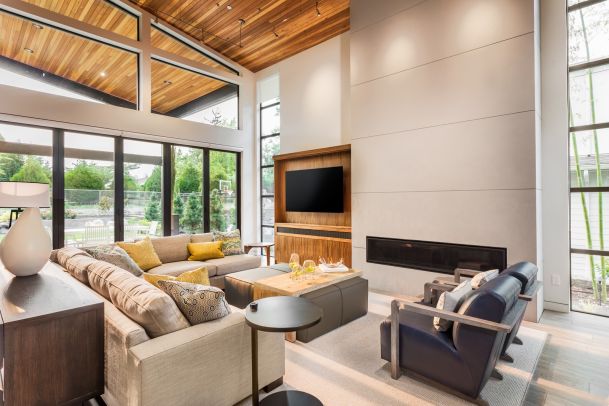 Living room with natural light